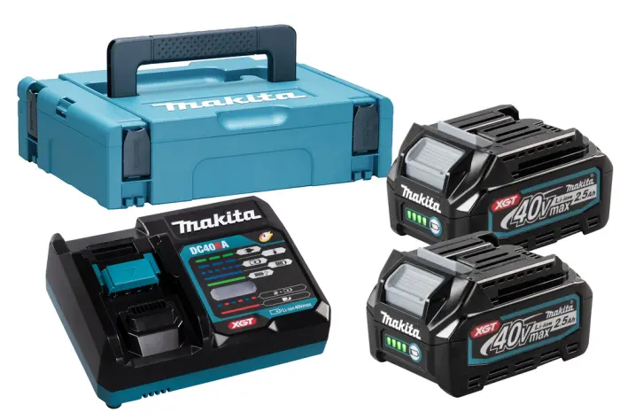 Powerpack Makita 2.5Ah BL4025x2+DC40RA+Makpac - Image 1