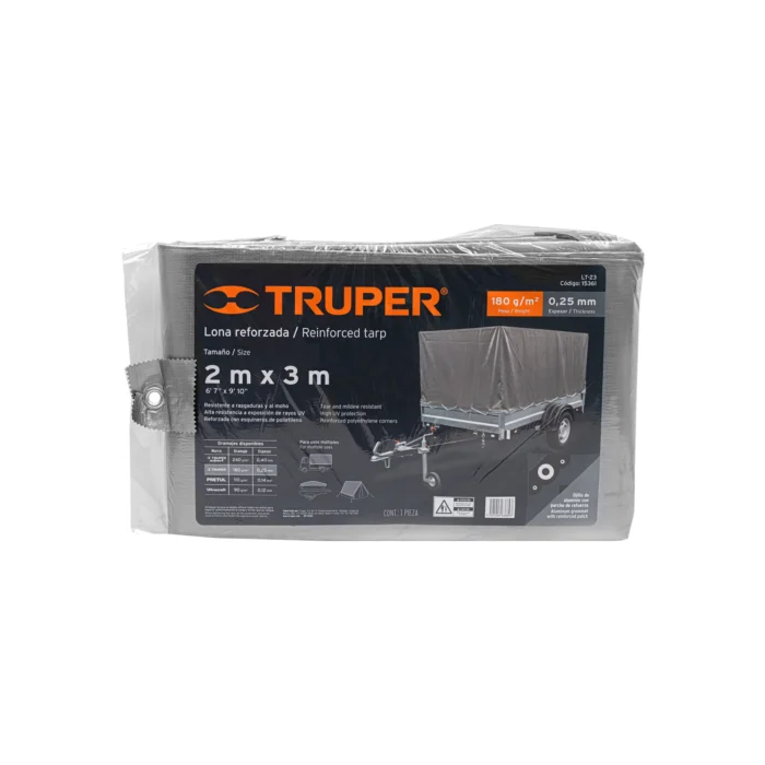 Koormakate Heavy Duty 2x3m, hall, 180g/m2 Truper - Image 2