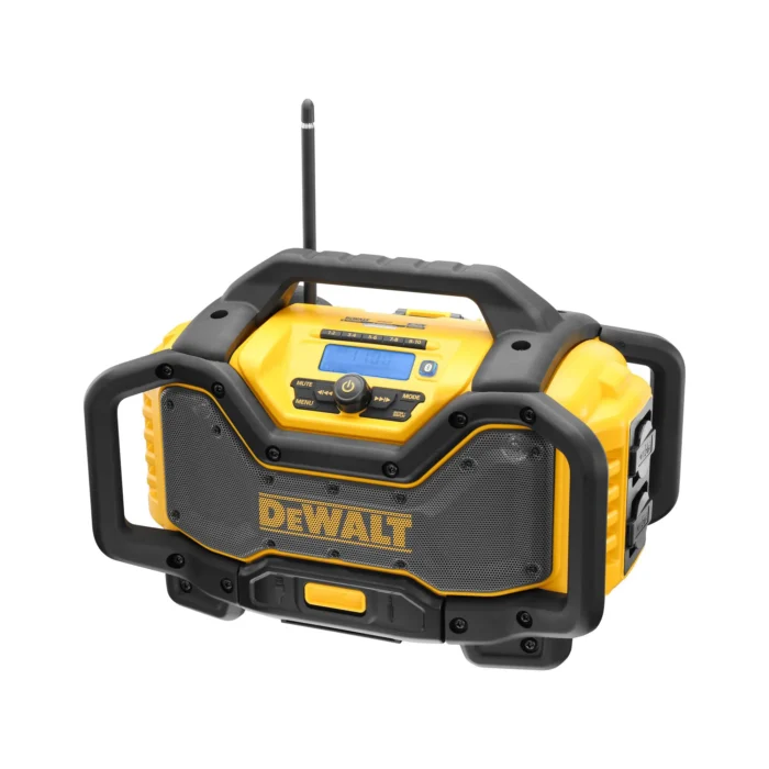 Dewalt kollane töökoha raadio mustade detailidega