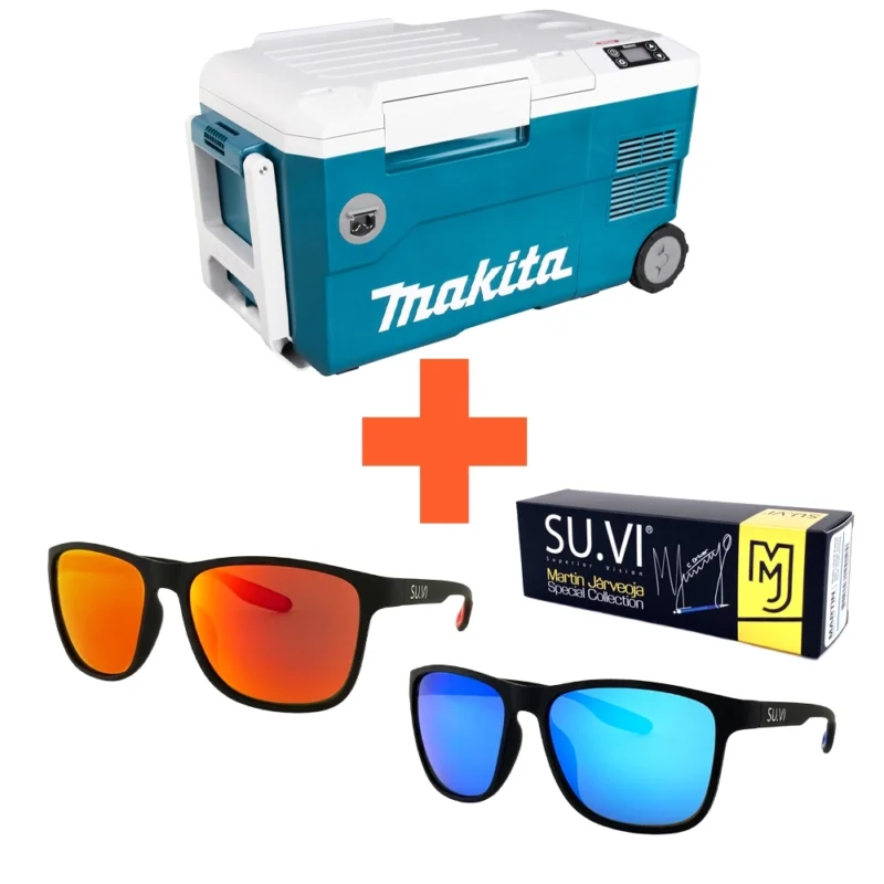 Makita ja SU.VI päikeseprillide ja külmkapi komplekt.