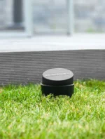 Must seade murul, puidust terrassitaust