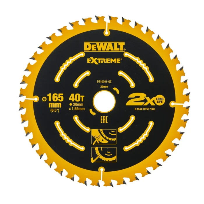 DeWalt saeketas, 165mm, 40T, pikaealine