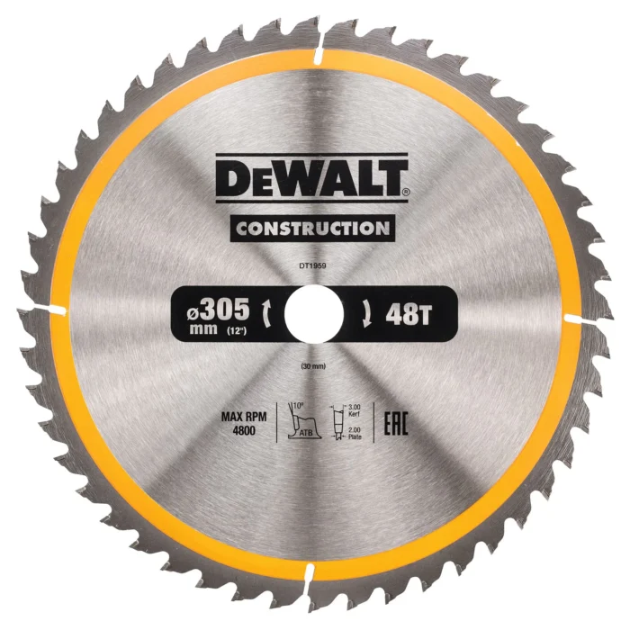 DeWalt saeketas, 305mm, 48 hammast