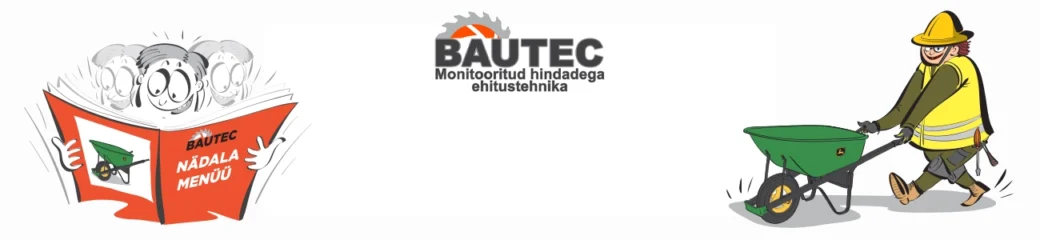 Bautec reklaam ehitustööriistadega.